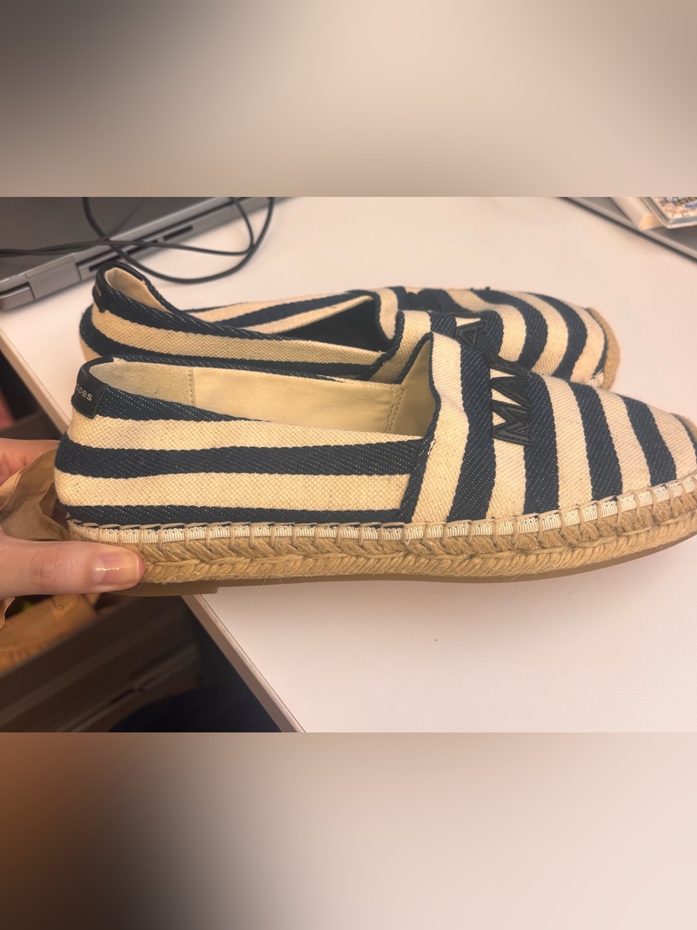 New Marc Jacobs The Striped Canvas Espadrilles in size 9 (39) - Picture 7 of 9